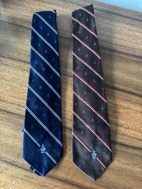 Vintage McDonnell Douglas F-4 Phantom II "Spook" Mascot Tie Lot (Set of 2)